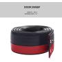 Door Draft Stopper Under Door Seal for Exterior/Interior Doors, Door Sweep Strip Under Door Draft Blocker, Soundproof Door Bottom Weather Stripping, 2'' W x 39'' L, Black