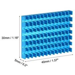 uxcell Electronic Radiators Heatsink for MOS GPU IC Chip Blue 30 x 40 x 5 mm 5pcs