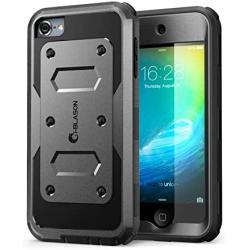 i-Blason Armorbox Case Designed for iPod Touch 7/6/5, Full Body Case with Built-in Screen Protector for Apple iPod Touch 5th/6th/7th Generation, Black