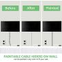 Upgraded Cable Concealer, PVC Cord Cover, 94.5in Paintable Cord Hider to Hide Wires for TV and Computers in Home Office 6X L15.75in W1.18in H0.6in, CC02 White