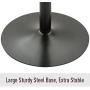 HOMCOM 42'' H Rustic Industrial Metal Elm Wood Top Bar Height Standing Pub Table