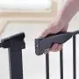 Munchkin Easy Close XL Pressure Mounted Baby Gate for Stairs, Hallways and Doors, Walk Through with Door, 29.5'' - 51.6'' Wide, Metal, Dark Grey