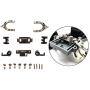 lahomia RC Metal Alloy Arm Steering Knuckles Hub Carrier Kit for WPL D12 1:12 RC Model Car Crawler Buggy Parts - Titanium