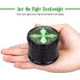 Quality Aluminium Herb Grinder By Fengli, 2.5’’ Large 4-part Spice Herb Grinder with Pollen Screen,Green