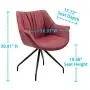 Volans Modern Mid Back Faux Leather Upholstery Home Office Chair with Armrest, No Casters in Black Metal Legs Desk Chair, Matte Burgundy Volans Modern Mid Back Faux Leather Upholstery Home Office Chair with Armrest, No Casters in Black Metal Legs Desk Chair, Matte Burgundy