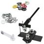 ChiButtons Button Maker Kit 25mm (1'') Badge Press Machine-B400 + 25mm Round Die Moulds + 500 Set Button Components + Adjustable Circle Cutter (Black-New)