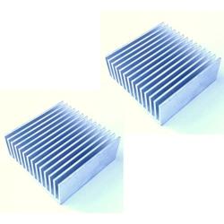 Easycargo 2pcs Silver Tone Heatsink 50x50x20mm, Aluminum Cooler Cooling Heat Sink (50mmx50mmx20mm)