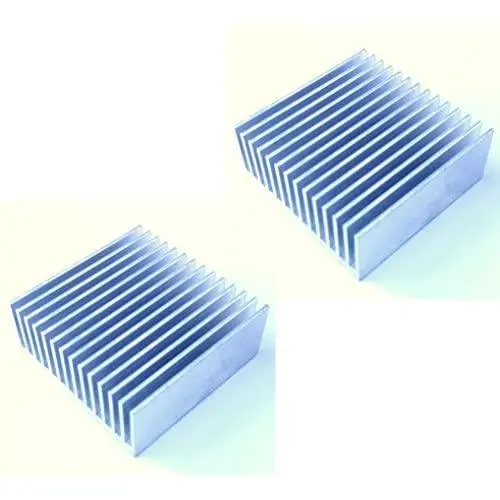 Easycargo 2pcs Silver Tone Heatsink 50x50x20mm, Aluminum Cooler Cooling Heat Sink (50mmx50mmx20mm) Easycargo 2pcs Silver Tone Heatsink 50x50x20mm, Aluminum Cooler Cooling Heat Sink (50mmx50mmx20mm)