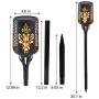 Aogist Flames Torches Lights, Whiskey Bottle Shape Solar Torch Light, Outdoor Waterproof 96 LED Dancing Flickering Flame Dusk to Dawn Auto On/Off Security Torch Light for Yard Garden Patio(4 Pack)