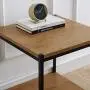 Tall Side End Table by CAFFOZ Furniture Designs |Brooklyn Series | Night Stand | Coffee Table |Storage Shelf | Sturdy | Easy Assembly | Brown Oak Wood Look Accent Furniture with Metal Frame Tall Side End Table by CAFFOZ Furniture Designs |Brooklyn Series | Night Stand | Coffee Table |Storage Shelf | Sturdy | Easy Assembly | Brown Oak Wood Look Accent Furniture with Metal Frame