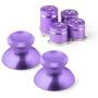 Metal Thumbsticks Joysticks for Xbox One, Aluminum Alloy ABXY Bullet Buttons Analog Grip Replacement Parts for Xbox One, Xbox One S/X, Xbox Series X Controllers with Installation Tools(Purple)