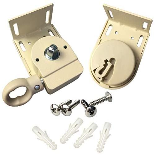 Cross Land Universal Mounting Brackets of Exterior Sun Shades,Outdoor/Indoor Roller up Blinds(Crank Operated/Cordless System) Beige