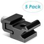 Neewer Black Metal Cold Shoe Flash Stand Adapter with 1/4-inch -20 Tripod Screw (5 Packs)