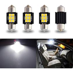 iBrightstar Newest 9-30V Extremely Bright DE3175 DE3021 Festoon Error Free 1.25'' 31mm LED for Interior Map Dome Lights and License Plate Courtesy Lights, Xenon White