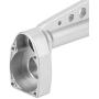 Dilwe RC Front Rear Axle, Metal Front Axle Axle Shell Upgrade Parts Accessory Compatible with SCX10 III 1/10 RC Car Model(Silver)