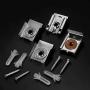 Patelai 3 Sets (12 Pieces) Spring Loaded Mirror Hanger Clips Mirror Mounting Clips with Rawl Plugs and Screws Tools