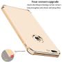 iPhone 8 Plus Case, Ultra Slim Flexible iPhone 8 Plus Matte Case, Styles 3 in 1 Electroplated Shockproof Luxury Cover Case for iPhone 8 Plus (Gold)