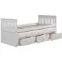 Twin Captain’s Bed Storage daybed with Trundle and Drawers for Kids Guests (White) Twin Captain’s Bed Storage daybed with Trundle and Drawers for Kids Guests (White)