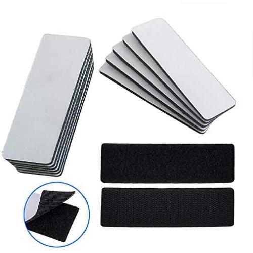 15 Pcs Heavy Duty Hook and Loop Tape Strips with Adhesive Sticky Back Fastener - Double Side Mounting Tape Industrial Strength Interlocking Tape for Home School Office