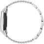 fastgo Compatible for Fitbit Charge 4 Charge 3 Bands, Premium Stainless Steel Replacement Wristbands Classy Sport Bracelet Band for Women and Girls (Silver)
