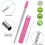 Fomuson 4 Pack Reusable Straws Metal Straw - Portable Stainless Steel Straw Telescopic Straw with Case, and are Suitable for Coffee, Juice, Smoothie, Milkshake Fomuson 4 Pack Reusable Straws Metal Straw - Portable Stainless Steel Straw Telescopic Straw with Case, and are Suitable for Coffee, Juice, Smoothie, Milkshake