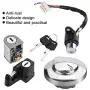 Ignition lock,Motorcycle Ignition Switch Fuel Gas Cap Seat Lock Keys for Honda CMX250 Rebel 1985-2014 CA125