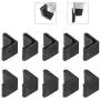 Hilitchi 20 Pcs 25mm x 25mm L Shaped Black Rubber Angle Iron Caps Furniture Angle Pads Bed Steel Frame Racks Shelves Rubber Feet Covers