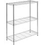 Honey-Can-Do SHF-01903 Adjustable Storage Shelving, 250-Pounds Per Shelf, Chrome, 3-Tier, 24Lx14Wx30H