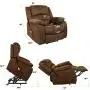 OT QOMOTOP Power Lift Recliner Chair, Electric Power Lift Recliner Chair Sofa for Elderly, Soft Fabric Design with Side Pockets & USB Ports, Supports up to 360 lbs (Brown) OT QOMOTOP Power Lift Recliner Chair, Electric Power Lift Recliner Chair Sofa for Elderly, Soft Fabric Design with Side Pockets & USB Ports, Supports up to 360 lbs (Brown)