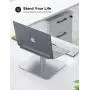 Swivel Laptop Stand, Lamicall Laptop Riser - [360-Rotating] Ergonomic Aluminum Computer Desk Holder Compatible with MacBook, Air, Pro, Dell XPS, HP and More 10'' - 17.3'' Notebook - Sliver