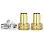 Solid Brass Garden Hose Repair Kit,Hose Connector,2 PCs Female Hose End/Mender,Fits All 3/4-Inch Garden Hose Solid Brass Garden Hose Repair Kit,Hose Connector,2 PCs Female Hose End/Mender,Fits All 3/4-Inch Garden Hose