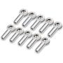 10Pcs Link Rod End Joint Aluminum M4 Metal Ball End Head Holder Tie for 1/10 RC SCX10 Cars Parts