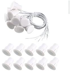 uxcell N.C. Recessed Wired Security Window Door Contact Sensor Alarm Magnetic Reed Switch White RC-36 10pcs