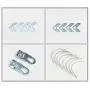 18PCS Silver Metal Photo Frame Hardware Accessories L Shaped Angle Bracket Flat Plate Fastener Tapped Corners Gasket Picture Frame Hanging Hangers Hooks Spring Clips DIY Picture Framing Tools 18PCS Silver Metal Photo Frame Hardware Accessories L Shaped Angle Bracket Flat Plate Fastener Tapped Corners Gasket Picture Frame Hanging Hangers Hooks Spring Clips DIY Picture Framing Tools
