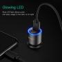 Quick Charge 3.0 Car Charger, Mercase 30W Metal Dual Ports USB Fast Car Charger Adapter,12V Car Phone Charger for iPhone Xs X Max XR 8 7 6S 6 Plus Samsung Galaxy S9 S8 S7 S6 Edge Note 9 8 (Space Grey)