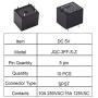 smseace 10PCS T73 5V 5Pin Black General Purpose Relay Plastic Metal Electronic Component Mini Power Relay T73-B-5P-5V