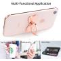 pzoz Metal Cell Phone Finger Ring Stability Holder Back Stand Collapsible Hand Grip Knob Loop Universal Car Mount Hook Kickstand 360 for iPhone Samsung Galaxy Mobile Cute Accessories (Rose Gold)