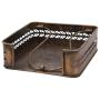 Stonebriar Rustic Copper Metal Table Top Napkin Holder, Decorative Napkin Tray for Dining Table and Kitchen, Horizontal Display