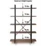 Homissue 5-Tier Bookcase, Vintage Industrial Wood and Metal Bookshelves for Home and Office Organizer, Retro Brown Homissue 5-Tier Bookcase, Vintage Industrial Wood and Metal Bookshelves for Home and Office Organizer, Retro Brown
