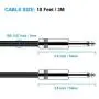 Guitar Cable 10 ft New bee Electric Instrument Cable Bass AMP Cord 1/4 Straight to Straight for Electric Guitar, Bass Guitar, Electric Mandolin, Pro Audio, Black Guitar Cable 10 ft New bee Electric Instrument Cable Bass AMP Cord 1/4 Straight to Straight for Electric Guitar, Bass Guitar, Electric Mandolin, Pro Audio, Black