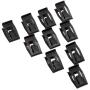 Mtsooning 50 Pcs Universal Auto Car Front Console Dash Dashboard Trim Metal Retainer Black