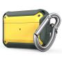 ULAK Desinged for AirPods Pro Case, Shockproof Protective Full Body Rugged Durable Shock Resistant Cover with Carabiner for Apple Airpods Pro [Front Led Visible], Yellow