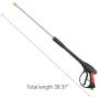 Sooprinse High Pressure Washer Gun Power Spray Gun 4000psi with 19 inch Extension Replacement Wand Lance,5 Quick Connect Nozzles for Honda Excell Troybilt, Generac, Simpson, Briggs Stratton
