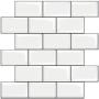 STICKGOO 10-Sheet White Subway Tiles Peel and Stick Backsplash, Stick on Tiles Kitchen Backsplash (Thicker Design)