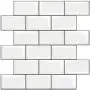 STICKGOO 10-Sheet White Subway Tiles Peel and Stick Backsplash, Stick on Tiles Kitchen Backsplash (Thicker Design)