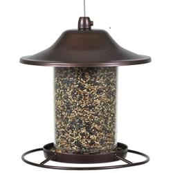 Perky-Pet 312 Panorama Bird Feeder, Small, 2 lbs, Brown