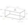 Walker Edison Modern Marble and Metal Frame Open Rectangle Coffee Accent Living Room Ottoman Table, 42 Inch, Marble & Gold Walker Edison Modern Marble and Metal Frame Open Rectangle Coffee Accent Living Room Ottoman Table, 42 Inch, Marble & Gold