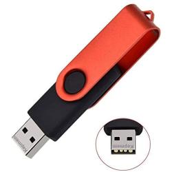 USB Drive 1GB Pack of 10 Thumb Drive 1 GB Flash Drive Metal USB 2.0 Memory Sticks Swivel Pendrive Portable Keychain Jump Drive Red USB Stick Zip Drive Data Storage Gift for Embroidery Machines