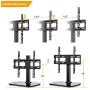 Universal Swivel Table top TV Stand with Mount for 27 30 32 37 40 42 47 50 55 LCD LED Plasma Flat Screens, Height Adjustable TV Base Replacement,Tempered Glass Base,Holds up to 88lbs