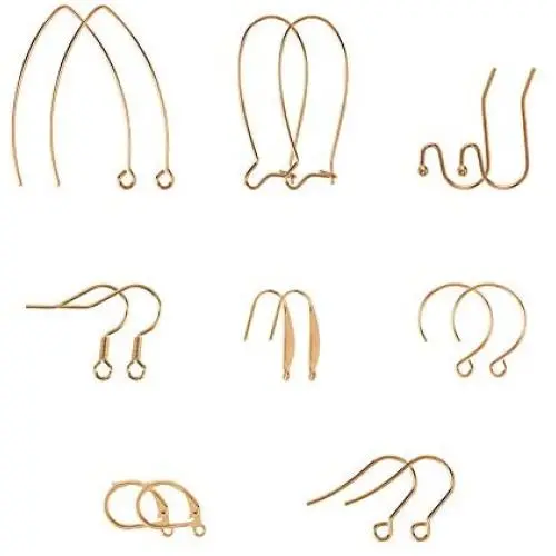 UNICRAFTALE 8 Styles 48pcs Earring Hooks Fish Hook Ear Wires Hypo-allergenic Stainless Steel Earring (0.7-1mm Pin) Earring Hooks Golden Metal Ear Wires for Jewelry Earring Parts DIY Making UNICRAFTALE 8 Styles 48pcs Earring Hooks Fish Hook Ear Wires Hypo-allergenic Stainless Steel Earring (0.7-1mm Pin) Earring Hooks Golden Metal Ear Wires for Jewelry Earring Parts DIY Making